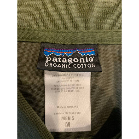 Medium x Patagonia x Men's Organic Cotton Green x Short Sleeve Polo - Picture 3 of 3